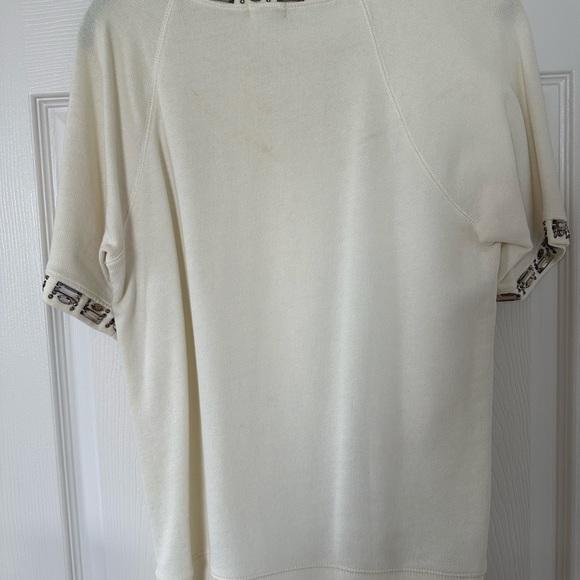 J.Crew bejeweled cream top M - Picture 2 of 2